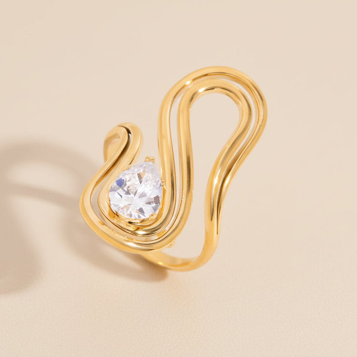 Between Lines Steel Ring Set