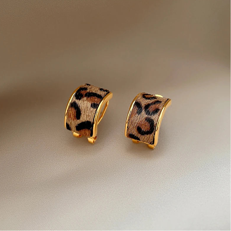 Untamable Leopard Print Earrings