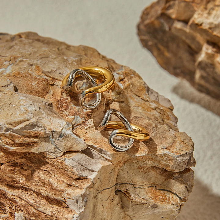Interlock Cuff Earrings