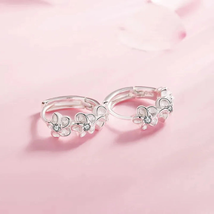 Yasmin Floral Hoop Earrings