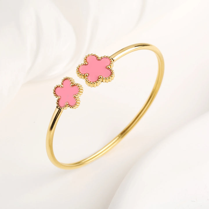 Claudine Beaded Clover Bangle