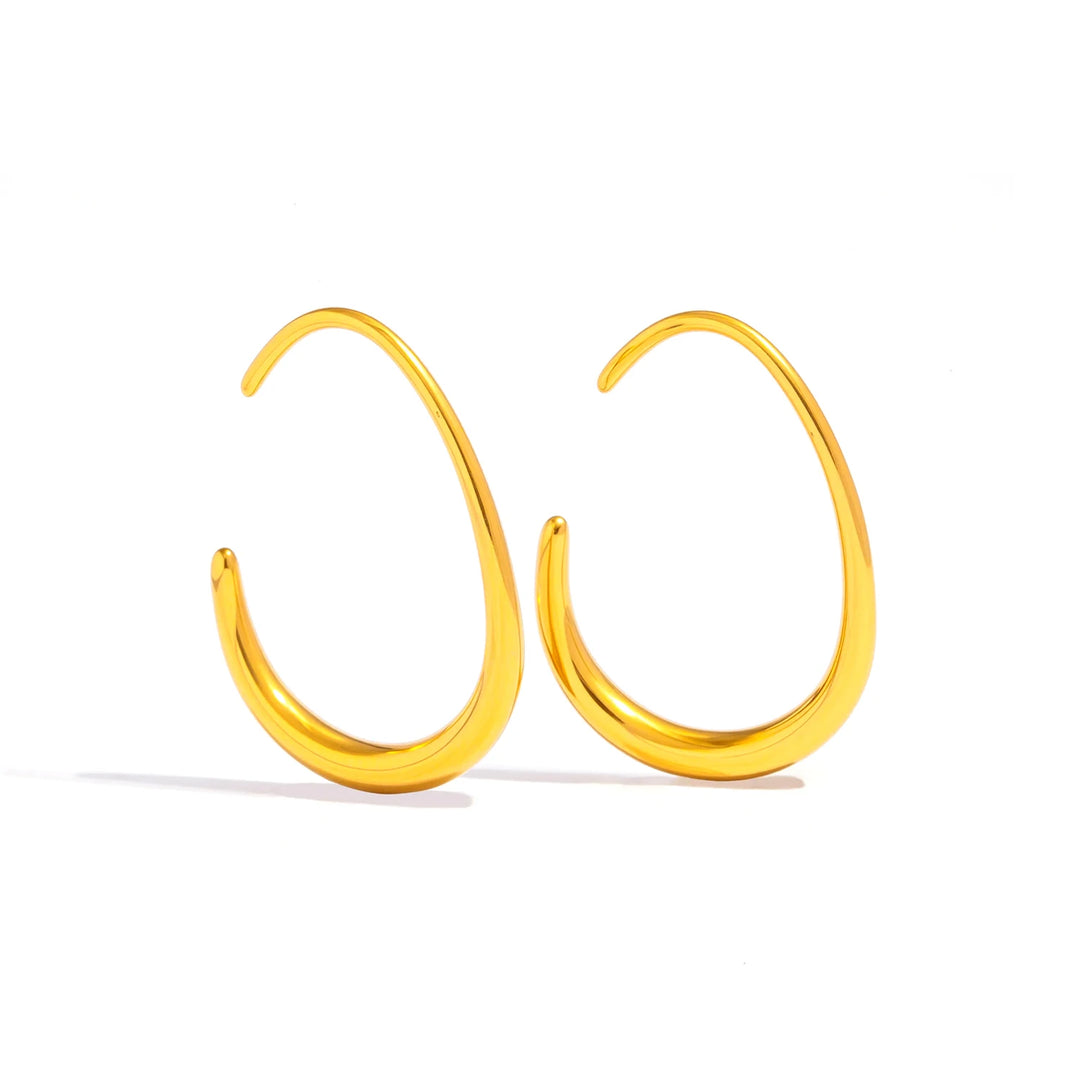 Essential Curve Gold-Plated Hoops