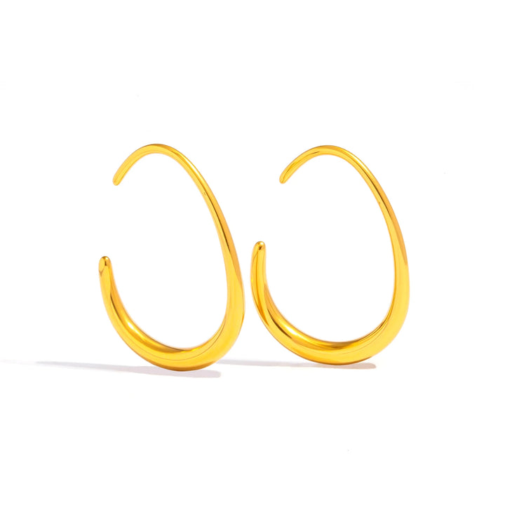 Essential Curve Gold-Plated Hoops