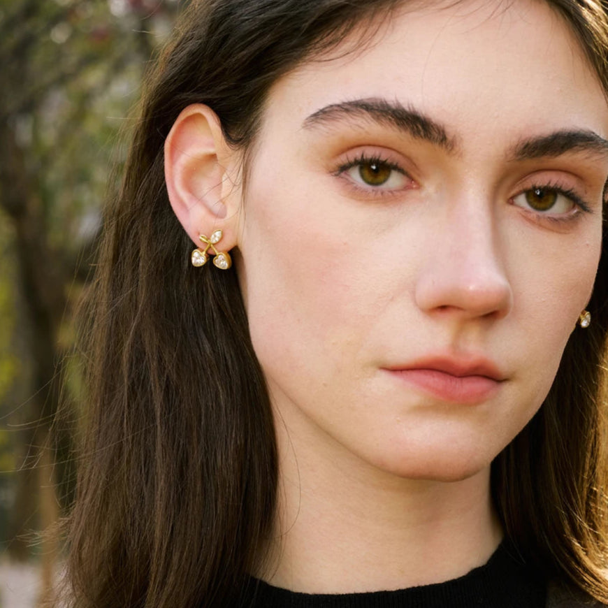 Sherine Cherry Heart Earrings