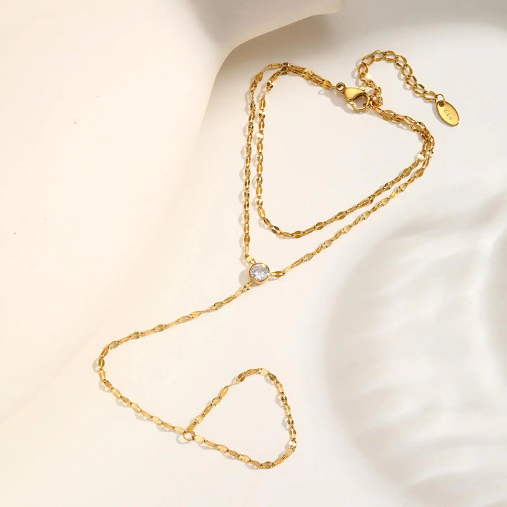 Lucette Gold-Plated Hand Chain