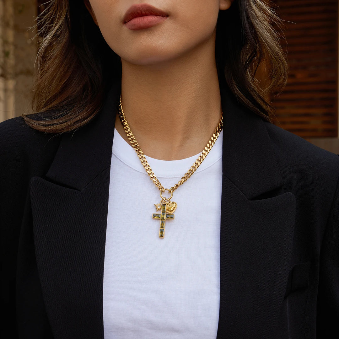 Holy Compass Gold-Plated Necklace