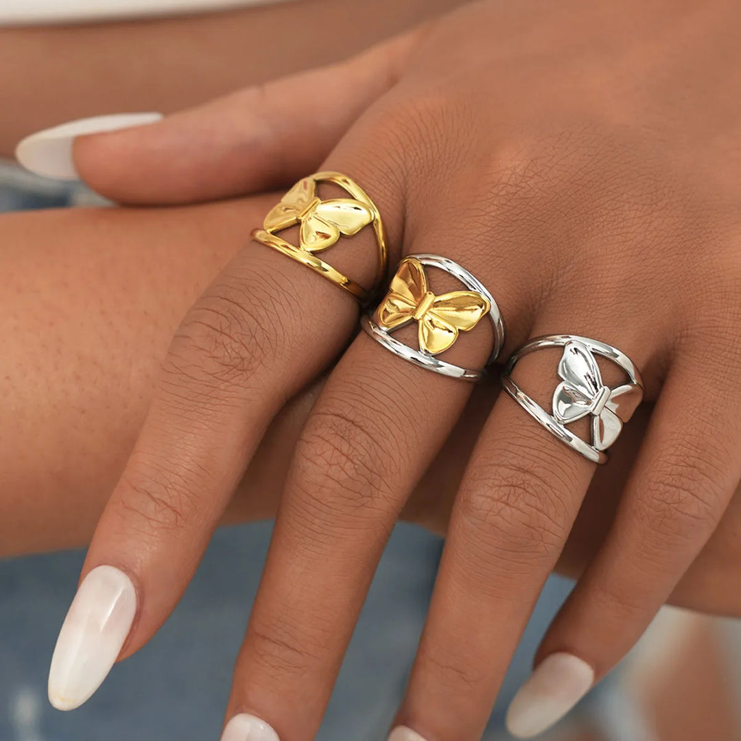 Aveline Butterfly Accent Ring
