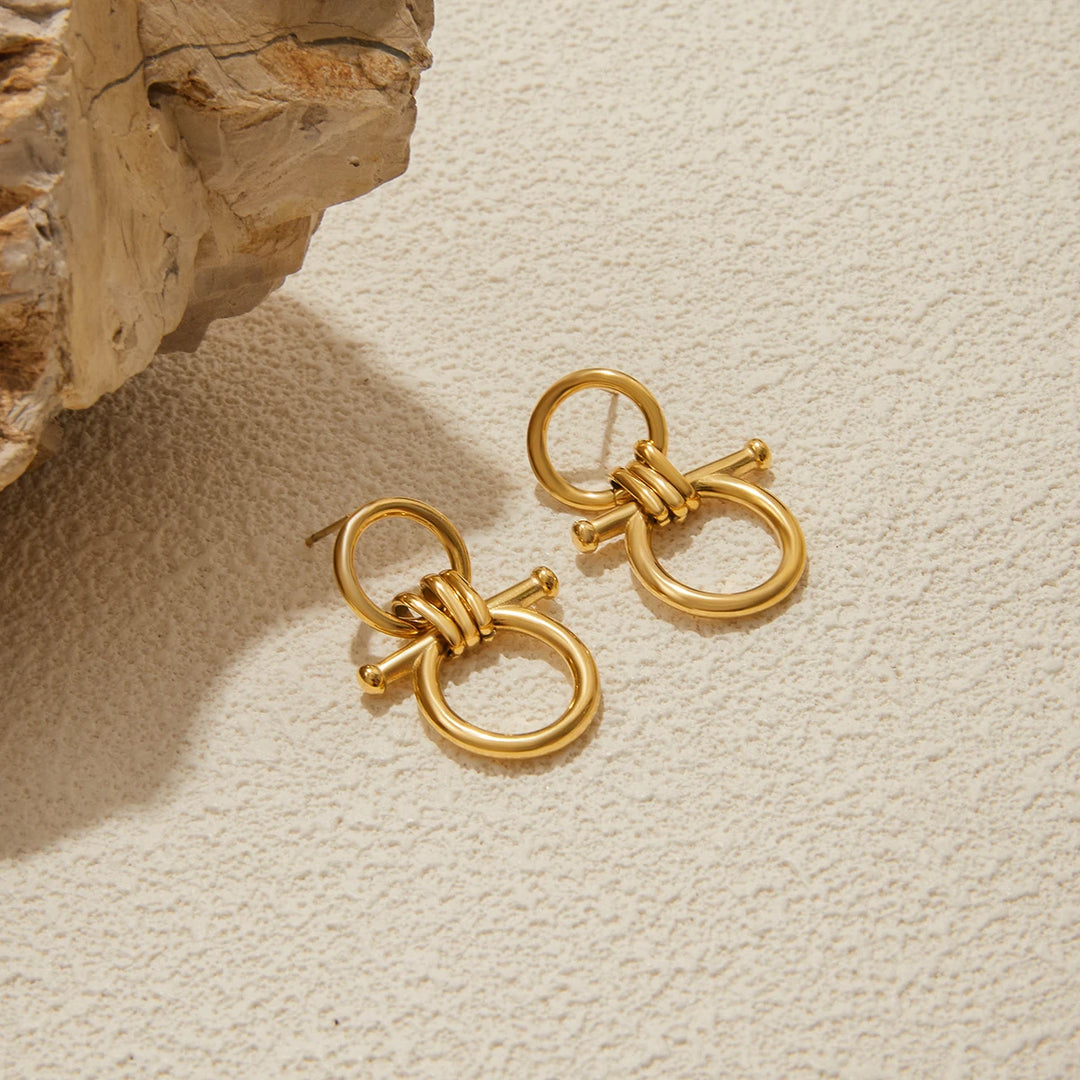 Soft Interlace Gold-Plated Earrings