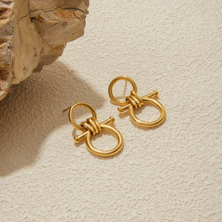 Soft Interlace Gold-Plated Earrings