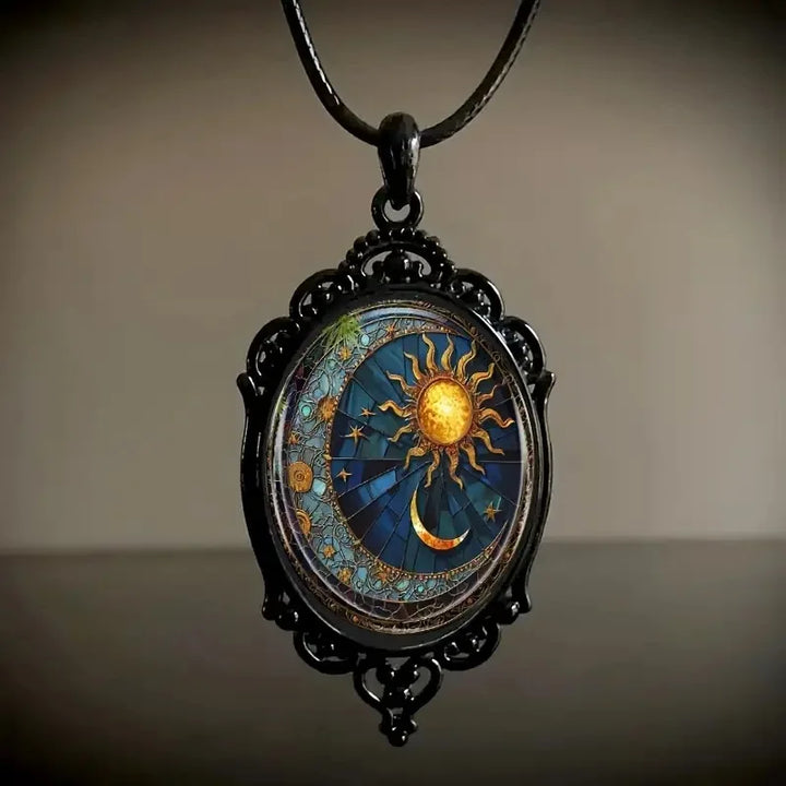 Obsidian Arc Celestial Necklace
