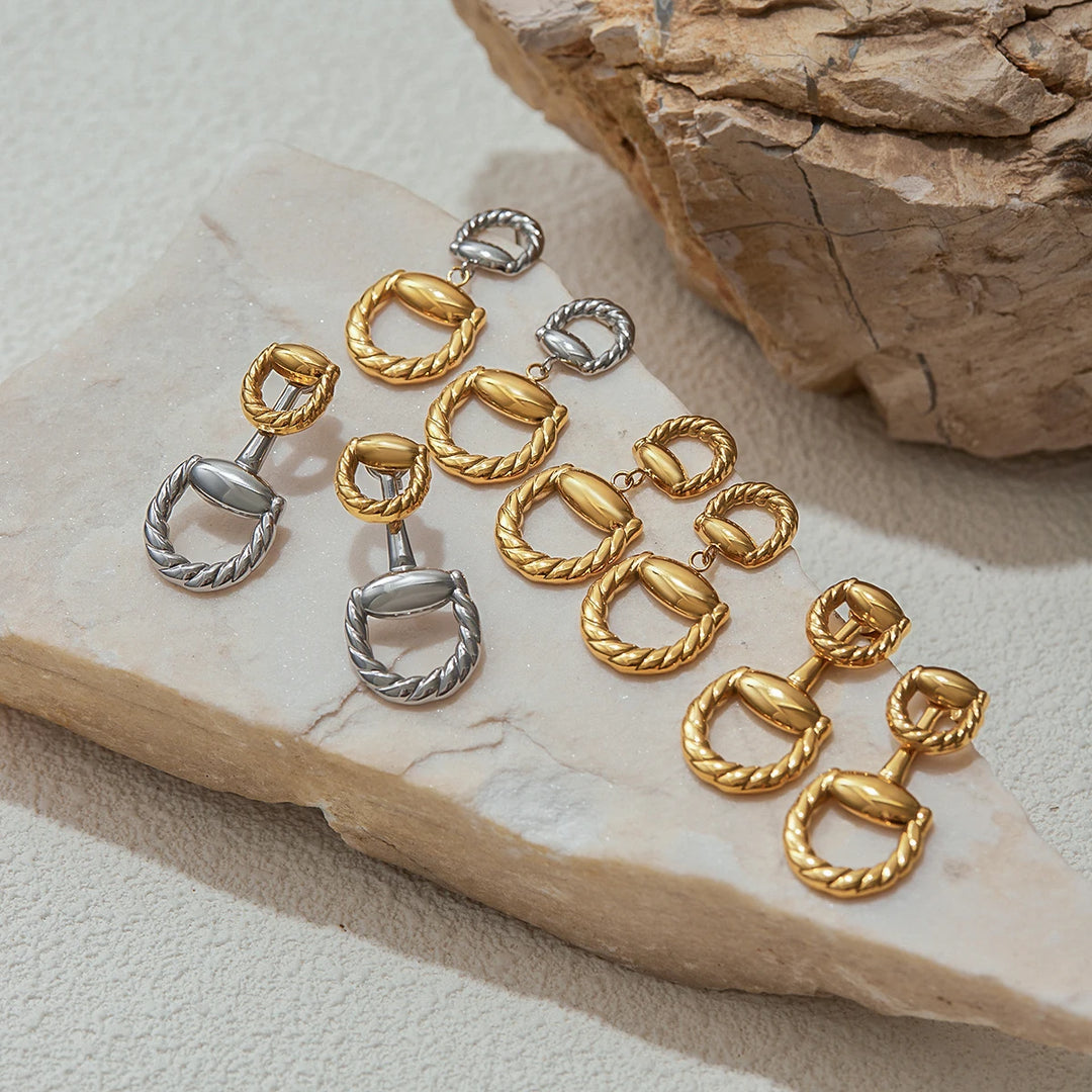 Eida Braided Gold-Plated Steel Earrings