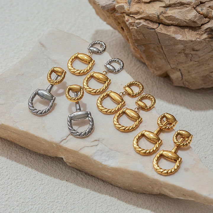 Eida Braided Gold-Plated Steel Earrings