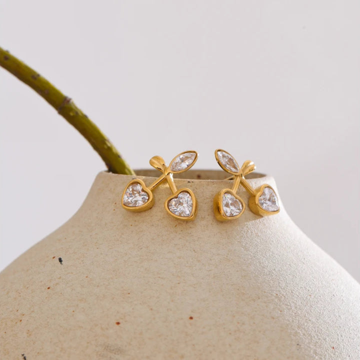 Sherine Cherry Heart Earrings