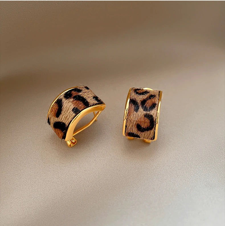 Untamable Leopard Print Earrings