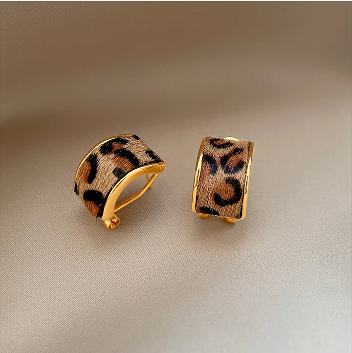 Untamable Leopard Print Earrings