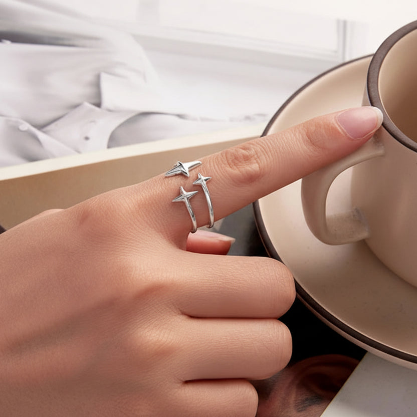 Iskarel Star Passage Sterling Silver Ring