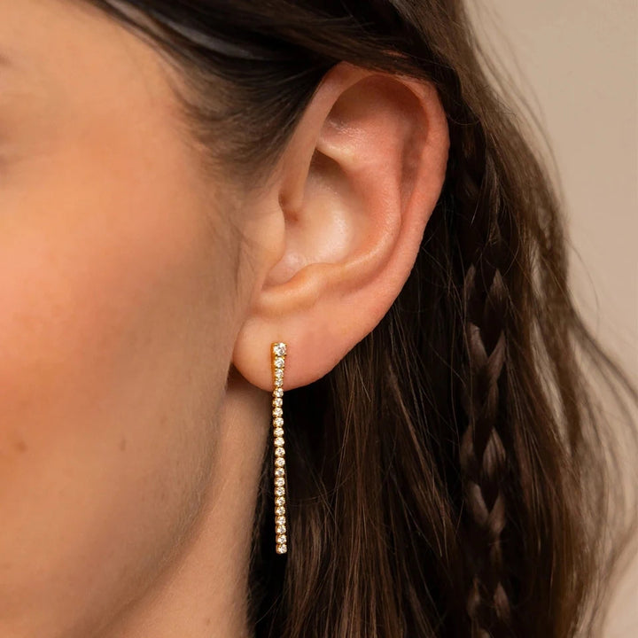 Silky Drop Tassel Earrings