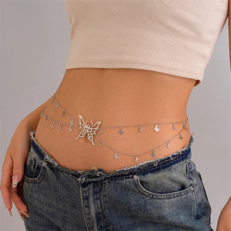 Gossamer Butterfly Waist Chain
