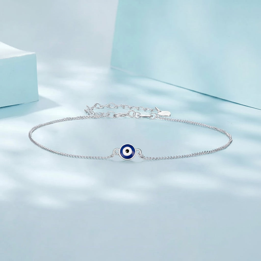 Evil Warden Silver Anklet