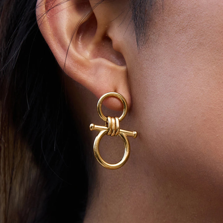 Soft Interlace Gold-Plated Earrings