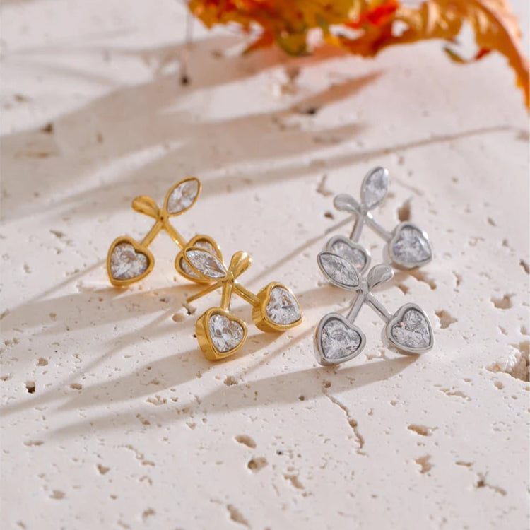 Sherine Cherry Heart Earrings