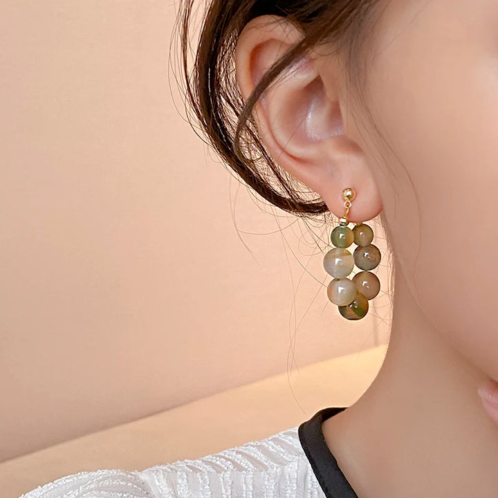 Marbo Beaded Hoop Earrings
