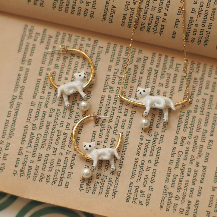 Artist’s Cat Hoop & Pendant