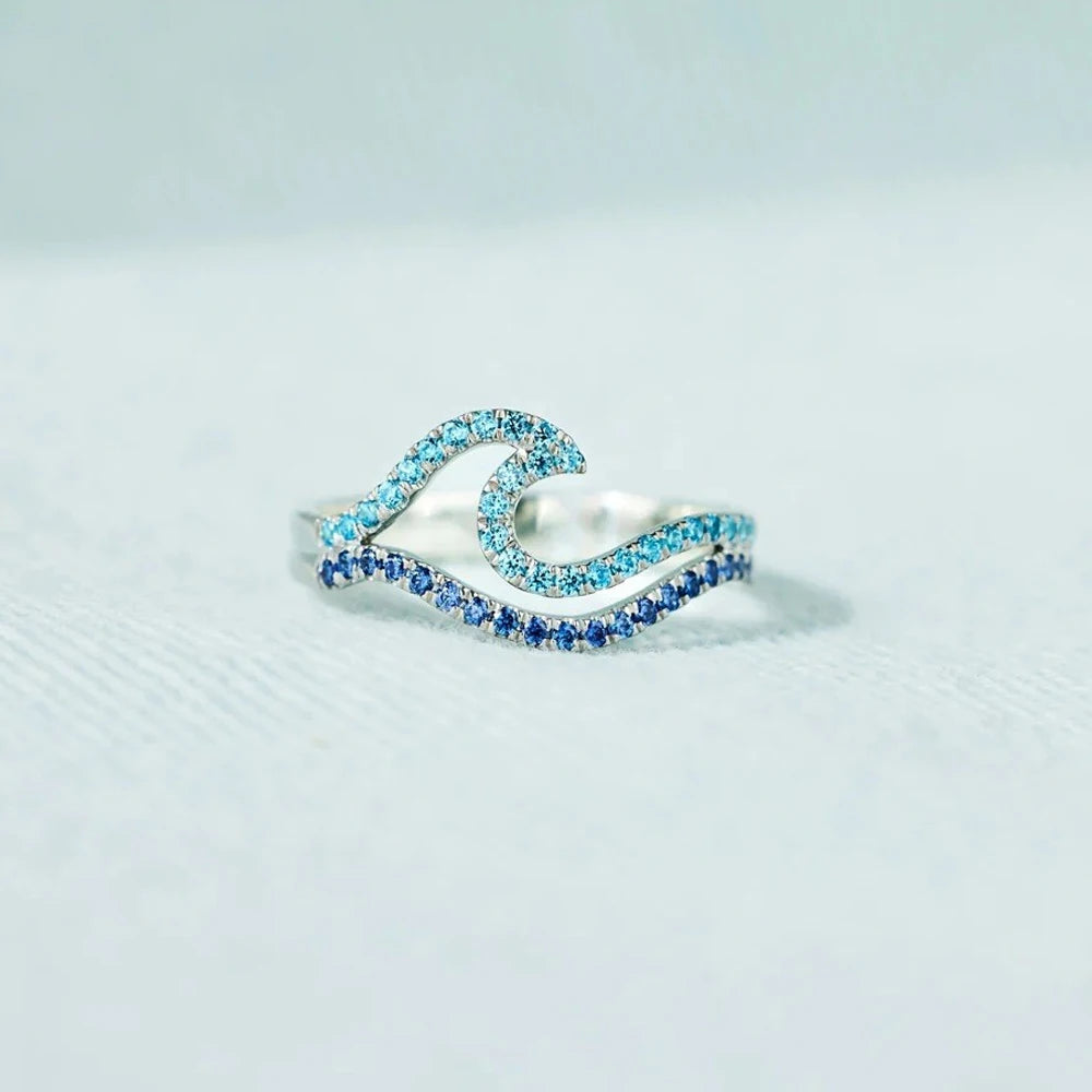 Coastal Wave Pavé Ring