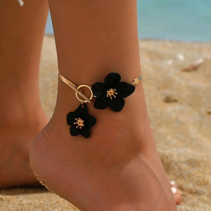 Rhea Sable Floral Anklet