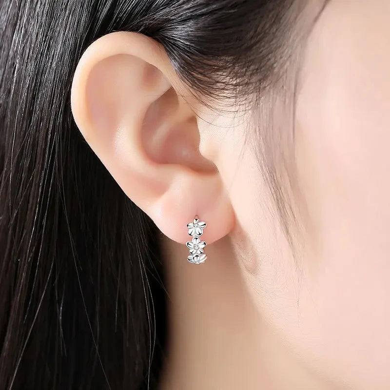 Yasmin Floral Hoop Earrings