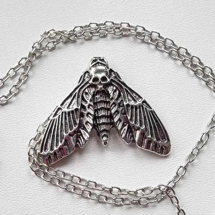 Vanta Antique Moth Necklace