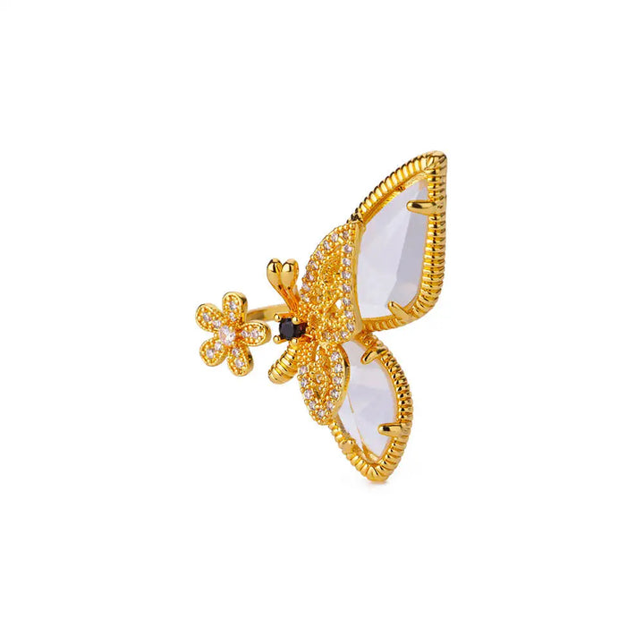 Cyrilla Crystal Butterfly Ring