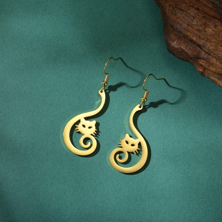 Salem Moon Steel Earrings