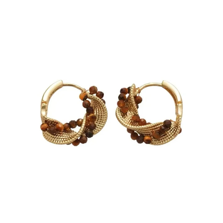 Fauve Gold-Plated Hoops