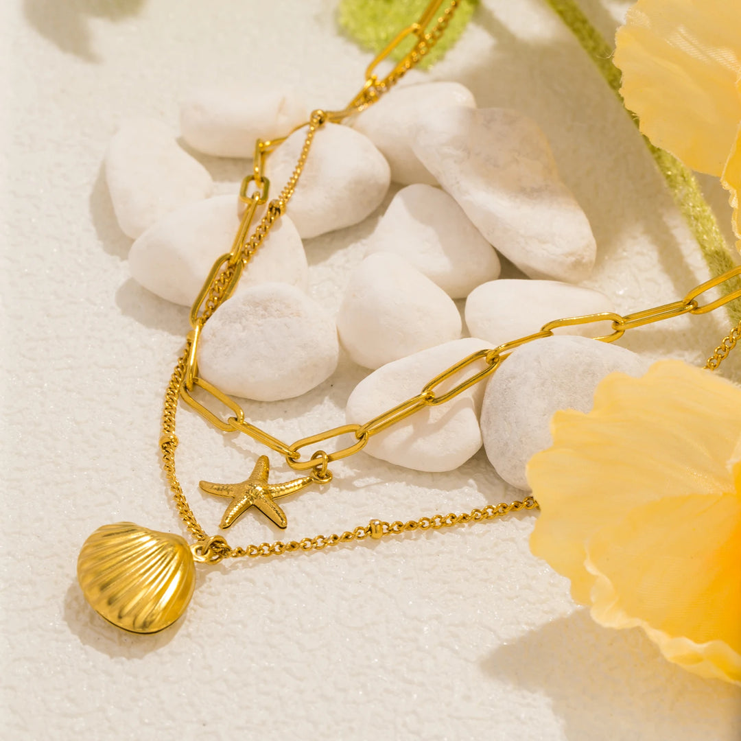 Delfin Double Chain Necklace