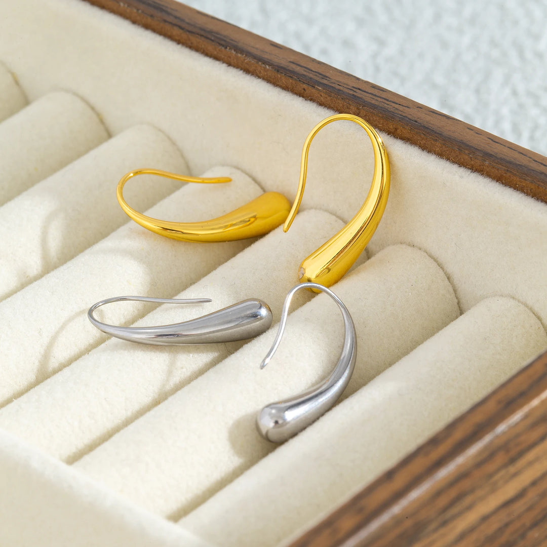 Swan Hook Sterling Silver Earrings