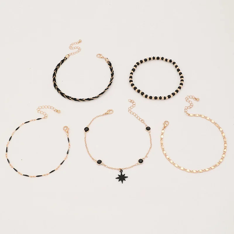 Midnight Muse Anklets Set