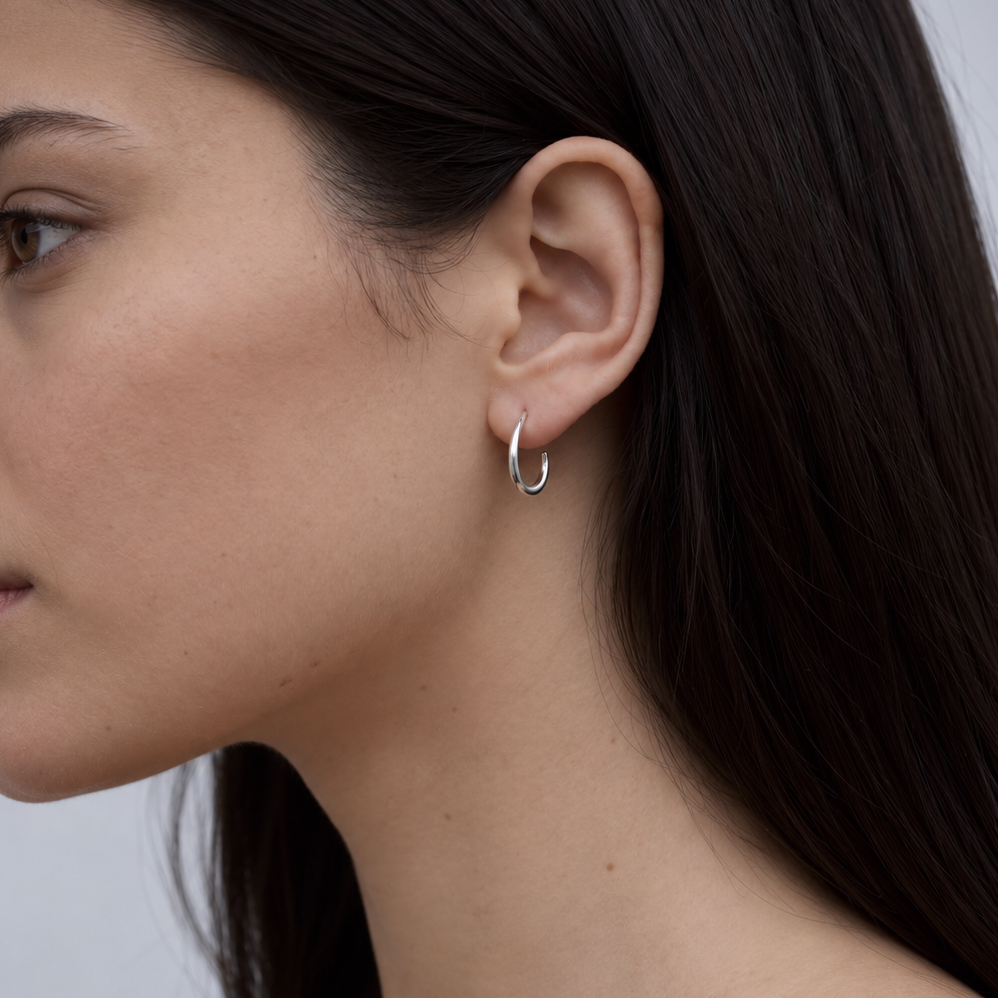 Essential Curve Gold-Plated Hoops