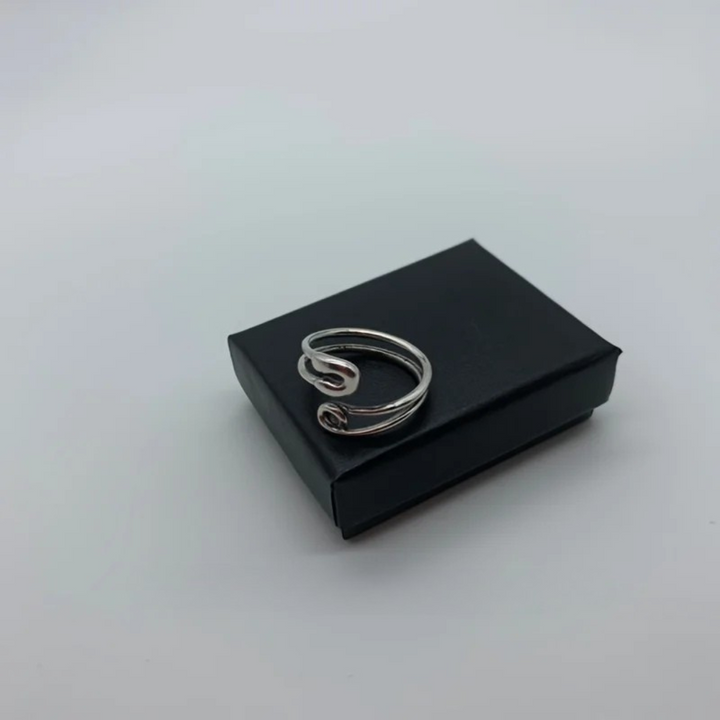 Twisted Safety Pin Ring