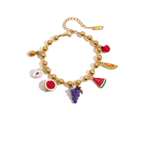 In-Season Fruitiness Gold-Plated Bracelet