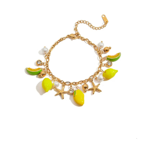 In-Season Fruitiness Gold-Plated Bracelet