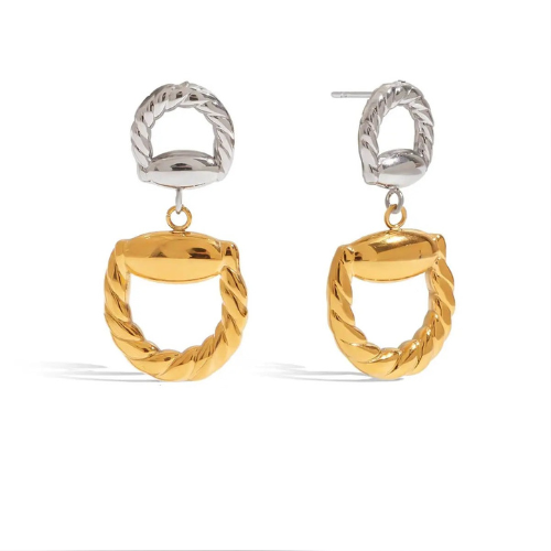 Eida Braided Gold-Plated Steel Earrings