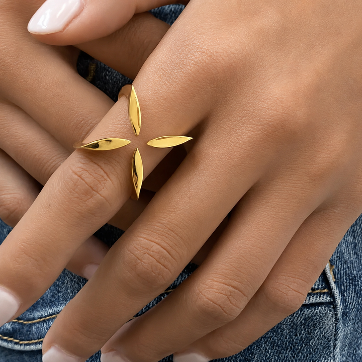 Four Points Sterling Silver Ring